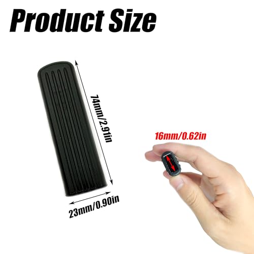 ZAHD 4 PCS Rollstuhl Bremshebelabdeckungen Rollstuhl Pvc Bremsgriff Ersatzteile Universelle Rollstuhlbremsgriff Abdeckung Bremsgriffverlängerungen Ersatzteile Für Zubehör (Schwarz)