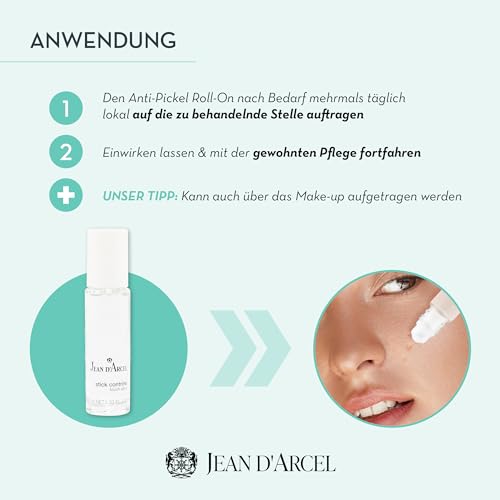 JEAN D’ARCEL PURIFIANTE stick contrôle – SOS Anti-Pickel Roll-on zur akuten Linderung von Entzündungen – Mit Aloe vera – touch stick – 10 ml
