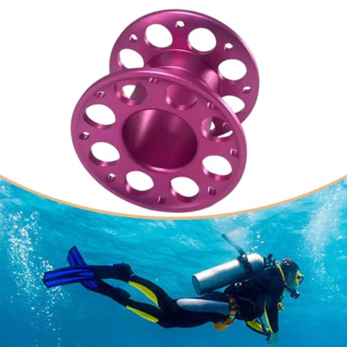 Carrete de buceo compacto antigiros con bobina de hilo resistente 6