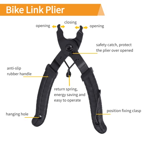 Ferramenta divisor de corrente de bicicleta, alicate de corrente + pinça de corrente + conjunto de c
