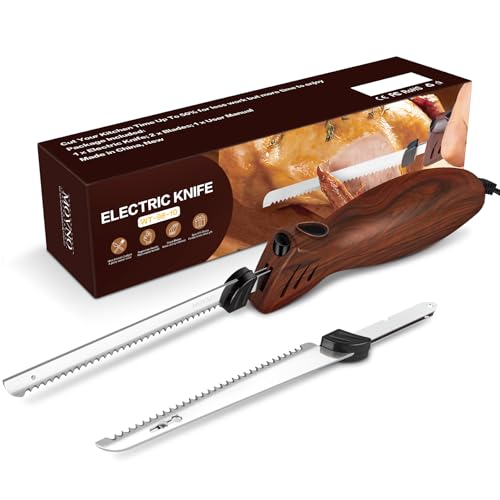 MOVNO elektrisches Messer, elektrisches Messer für Fleisch, Tranchieren von Truthahn, Brot, Geflügel, Filetieren, Schaumstoffbearbeitung und mehr,...