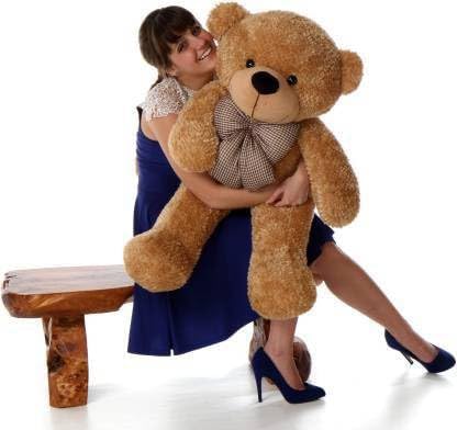 Image of JAI SHREE Soft Plush Teddy Bear for Kids & Girls | Cute Hugable Stuffed Toy with Bow for Birthday, Anniversary & Valentine's Dayt (Brown New, 2 Feet)