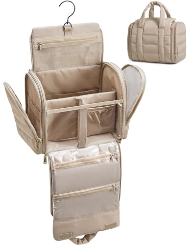 BAGSMART Puffy Hanging Travel Makeup Organizer Bag