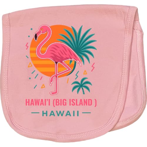 inktastic Hawaii Big Island Flamingo Tropical Palm Baby Burp Cloth Pink 46cb1