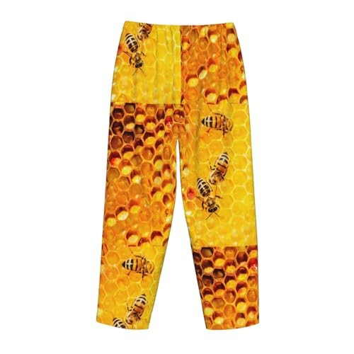 Pantalon de pyjama en flanelle femme vêtement de nuit imprimé avec poches cordon - 7