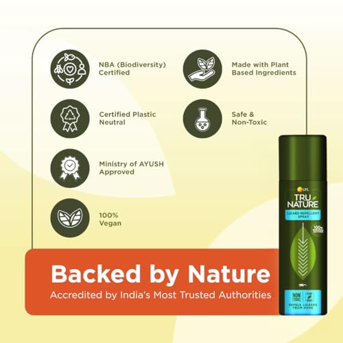 Image of Tru Nature Herbal Lizard Repellent Spray - 200 ML | Effectively Keeps Lizards Away | No Killing, No Poisoning | 100% Plant Based, Chemical Free | Safe for Home, Kitchen, Walls, Office & Garden