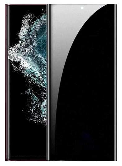 MOBIKTC Anti Spy Screen Protector for Samsung Galaxy S22 Ultra / S23 Ultra 5G FRONT Privacy Membrane Screen Guard [Not Tempered Glass] Edge to Edge Screen Coverage_Black