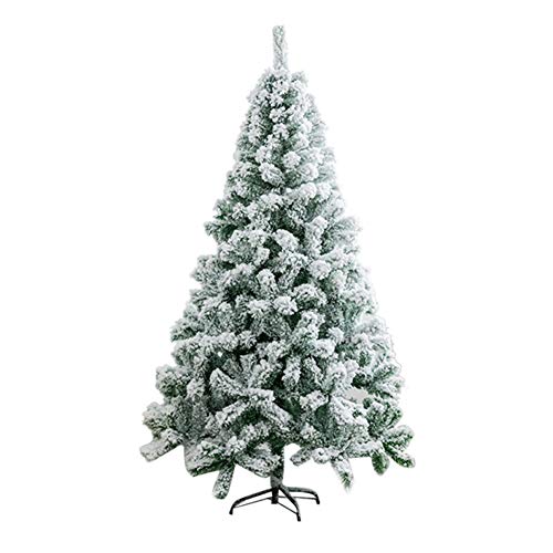 Árbol de Navidad artificial de PVC ignífugo con acabado nevado realista de 2.1m