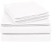AmazonBasics Essential Cotton Blend Bed Sheet Set, Queen, White