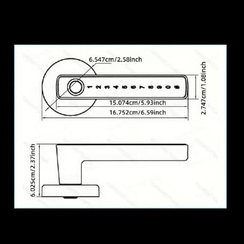 Serrure poignée de porte empreinte digitale et code carte gris - 8