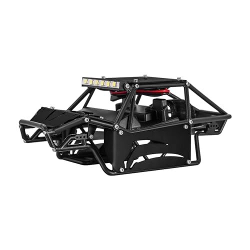 INJORA 45g Nylon Rock Buggy Body Shell with Aluminum Spider Panels for 1/24 RC Crawler Car Axial...