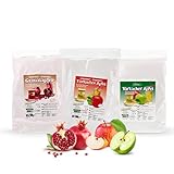 OUDIEN Set aus 3x Instant Tee von Ottoman je 1kg, löslicher Früchtetee 1x Granatapfel, 1x roter Apfel, 1x grüner Apfel, Pulver für Apfeltee