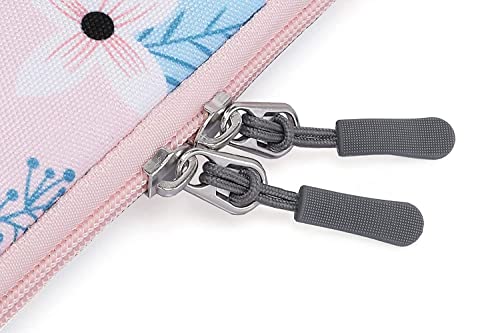 Image of SWOOK 13 inch Laptop Sleeve Case 13.3 Compatible with New MacBook Air M1 A2337 A2179 A1932 2018-2021| MacBook Pro A2338 M1 A2251 A2289 A2159 A1989 A1706 A1708|XPS Surface Pro ThinkPad Envy Swift 3 - Red Flower