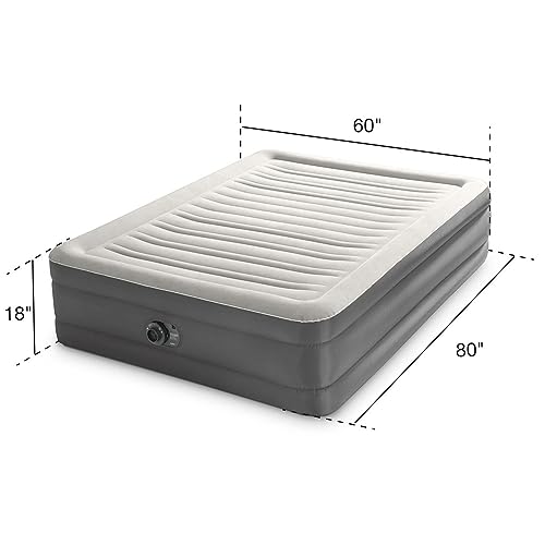 Intex 64095T TruAire Luxury QueenSized Air Mattress 18 Inch Tall