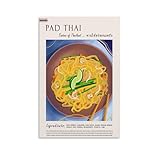  XJRZHLDU Pad Thai, Poster retrò, 3 poster su tela, per ristorante, cucina asiatica, cucina, sala da pranzo, decorazione per camera da letto, orizzontale, ufficio, stanza, regalo, dimensione: 20 x 30