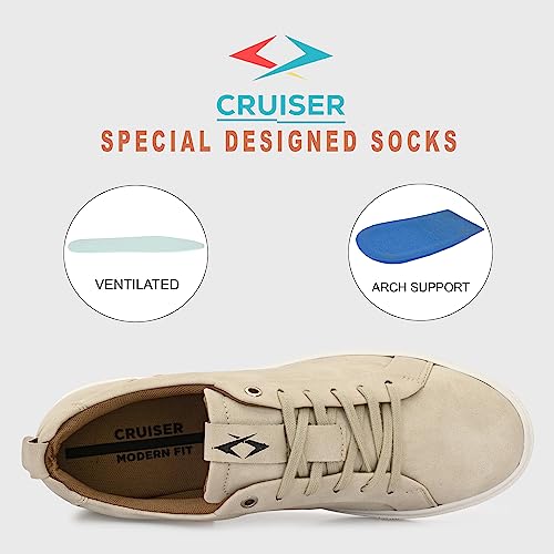 Cruiser Mens Casual Shoes | Trainers Comfortable Trendy Shoes|Classic Sneakers |Step Into Casual Cool | Perfect Pair for Relaxed Days (Blaze)