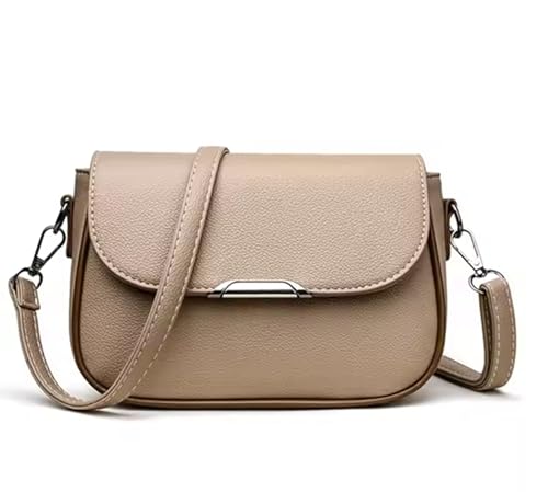 Image of Women's Brown Handbag - Stylish PU Leather Sling & Shoulder Bag with Adjustable Strap | Elegant Daily Office & Casual Tote Bag
