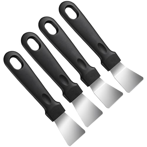 4 Stück 3D Drucker Spachtel Set, 2 Stile Edelstahl 3D Gedruckter Schaber Zur Entfernung von Luftblasen aus dem Modell Werden, Professioneller Schaber, komfortabler Griff