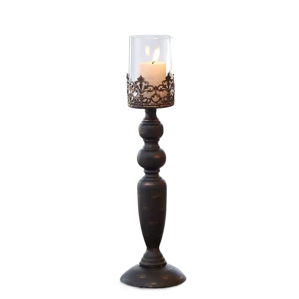 HTTGDGDH Candlestick Candlelight Dinner Props European Romantic Family Retro Candlestick Set A Table Smoked Incense Candle,D-12 * 41cm