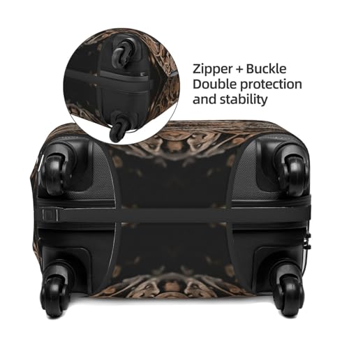 Travel Luggage Cover Old Ornament Suitcase Protector Elastic Washable Stretch Suitcase Protector Anti-Scratch Travel Suitcase Cover Fit 18-32 Inch Luggage3