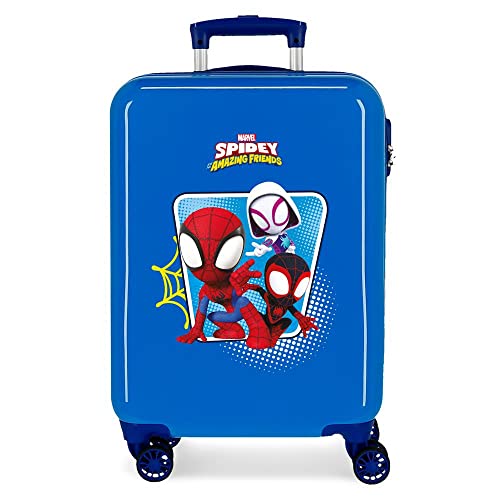 Marvel Spiderman Protector Maleta de cabina Rojo 38x55x20 cms Rígida ABS Cierre de combinación lateral 34L 2 kgs 4 Ruedas dobles Equipaje de Mano