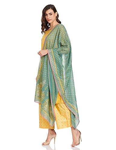 Image of Aurelia Womens Rayon Kurta With Palazzo & Dupatta