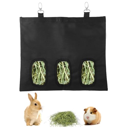Rabbit Hay Feeder, Hay Feeder Rabbit, Guinea Pig Hay Feeder, Hay Bags, Bunny Hay Feeder, Hay Bag for Guinea Pigs, Timothy Hay for Guinea Pig,Bunny Hay Bag for Small Animal Chinchilla Rabbit Cage