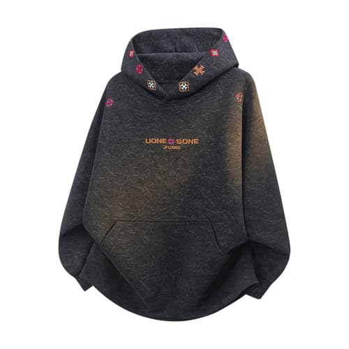 Mens Pullover Hoodie Kangaroo Pocket Decorative Hood Accents Casual Travel - image 6