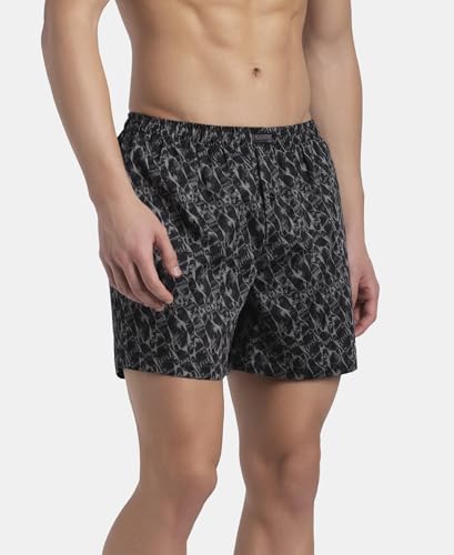 Image of Jockey 8222 Men Super Combed Mercerized Cotton Woven Checkered Inner Boxers with Ultrasoft and Durable Inner Waistband (Pack of 2, Colors & Prints May Vary)