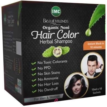 IMC Hair Colour Shampoo Enriched With Noni Ext, Aloevera, Olive Oil And Glyserin,1 Count