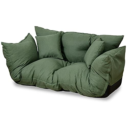 moca company moff カウチソファ 2人掛け フロアソファ リクライニング グリーン