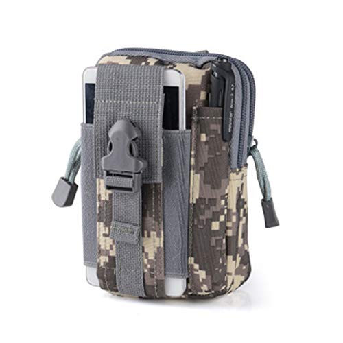 Tácticos Cintura Empaqueta, Cintura Universal Bolso Al Aire Libre Molle EDC Bolsa Exterior Utilidad Gadget Bolsa De Cintura con El Teléfono Celular Funda para Deportes Que Va De Excursión Viajar,A