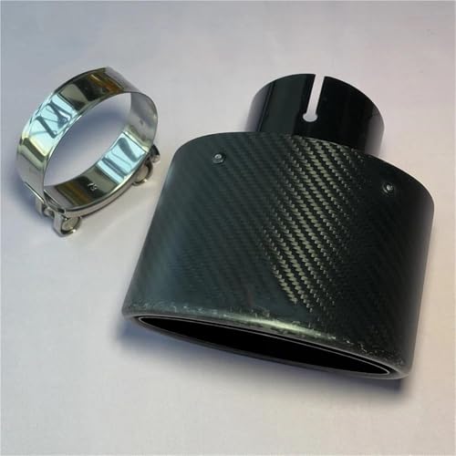 Tubo de escape con boquilla ovalada de carbono para renovar colas oxidadas