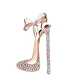 Legierung LingSong High-Heel Brosche Kristall Strass Brosche Pins für Frauen Dame Schuhe Brosche Pins Schmuck Geschenk
