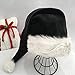 ruiruiNIE 75cm Adulto Negro Felpa Sombrero de Navidad Largo Traje de Navidad...