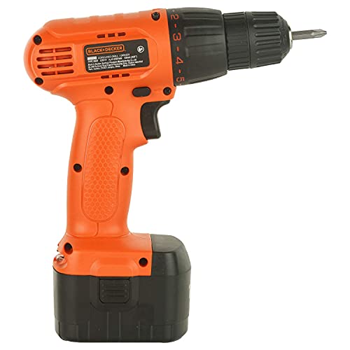 Image of BLACK+DECKER CD121B2-IN 12V 10mm Ni-Cd Cordless Variable Speed Drill with 2 Batteries