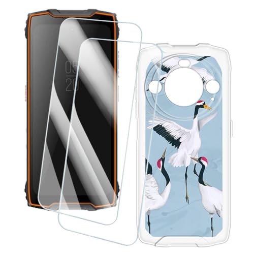 OAGELIM 2�Z�b�g �X�N���[���v���e�N�^�[ + �P�[�X Blackview BV9300 Pro (6.7 �C���`) �Ƃ̌݊������� �A�[�e�B�X�e�B�b�N�J�X�^���v�����g�J�o�[�Ƌ����K���X�t�B���� �X�N���b�`�h�~ (��)