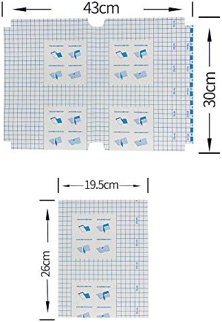 EULANT Pack of 10 Quality Clear Self Adhesive Book Covering Film with Diamond Pattern, Sticky Plastic Film Books Covers,16K Size for Books at 19.5*26cm