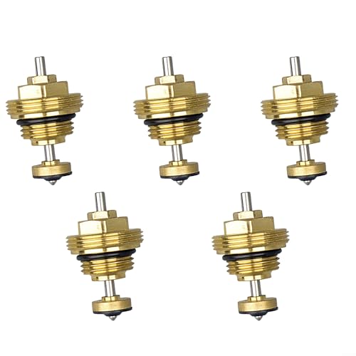 M30x1.5 - Núcleo de válvula de retorno del colector de calefacción por suelo radiante para actuador UFH, distribuidor de agua, accesorios de sistemas de calefacción central (5 piezas)