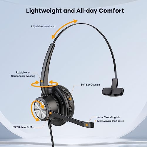 Evite interferencias con auriculares de teléfono con micrófono para Cisco 7945G 4