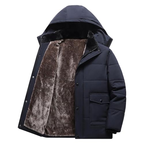 Veste d'hiver homme chaude en polaire manteau matelassé épais pour l'extérieur