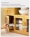 Counter Top Storage Cabinet with Drawer, Kitchen Storage Cabinet with Acrylic Door, Multifunctional Multi-Layer Spice Rack All Occasion(Natural,42x23x48cm)