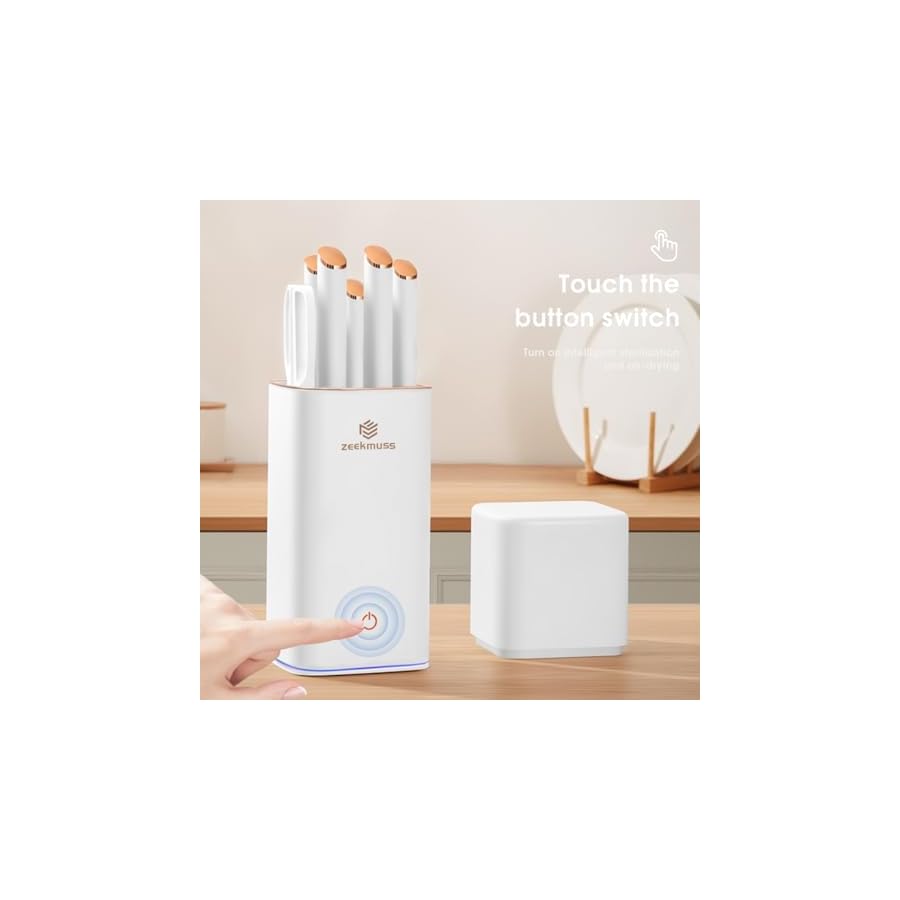 Knife-Set-Knife-Sets-for-Kitchen-with-Block-6-Piece-Stainless-Steel-Block-Knife-Set-with-Sharpener-Kitchen-Scissors-Smart-Knife-Holder-Keep-Clean-and-Dry-Kitchen-Home-Gift-White ZEEKMUSS Knife Set Knife Sets for Kitchen with Block 6-Piece Stainless Steel Block Knife Set with Sharpener Kitchen Scissors Smart Knife Holder Keep Clean and Dry Kitchen Home Gift (White)