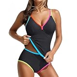 Conjunto de Bikini Bañador Mujer Bañadores Mujer Dos Piezas Gorditas Bikini Brasileño 2026 Verano Playa Bañadores Tankini Push Up Ropa Swimsuit Women Negro L