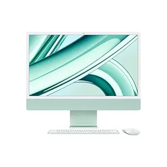 Apple 2023 iMac (24-inch, Apple M3 chip with 8?core CPU and 10?core GPU, 8GB Unified Memory, 512GB) - Green