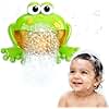 Kidology Frog Bath Toys for Kids | Musical Bubble Maker with Foam & 3 Suction Cups | Automatic Bubble Machine for Bathtub Shower, Baby Bath Toy for Boys & Girls