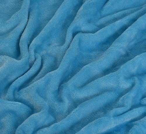 Image of Sands Premium Ultra Soft Woollen Pillow Cover Set of 2 for Winter with Zipper Closure, Cozy Pillow Case Perfect for Warmth, Flannel Warm Pillowcases, King size-18X28 Inches (Sky)