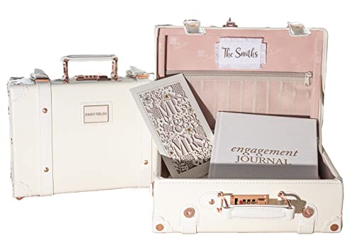 Personalized Wedding Keepsake from Daisy Fields. Elegant gift, wedding keepsake box, wedding trunk, wedding memento box