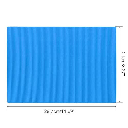 Image of uxcell 10pcs Corrugated Cardboard Paper Sheets,Lake Blue,11.69-inch x 8.27-inch,for Craft and DIY Projects