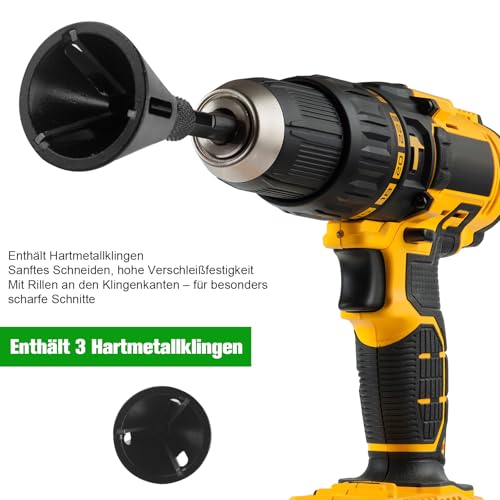 2 Stück Entgrater-Bit Anfaswerkzeug, Entgrater Metall, Fasenwerkzeug 3-20mm 5-25mm, Deburring Tool für Außenfasen Schrauben Bolzen Rohren Edelstahl, Kupfer, Befestigungselemente